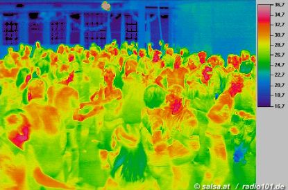 salsa dancers, thermal image