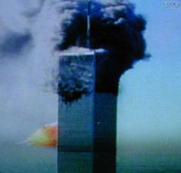 Zerstrung des World Trade Centers, dem mit 420m - mit Sendemast 526m - einst hchsten Gebude der Welt