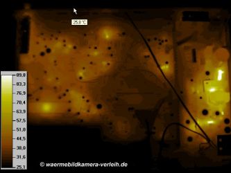 thermografie fotos: Elektronikplatine mit hot-spots