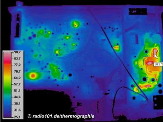 thermografie fotos: Elektronikplatine mit hot-spots